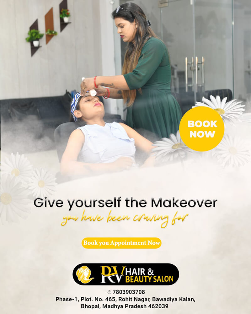 Hair colour French balayage only RV hair  beauty salon in Bhopal